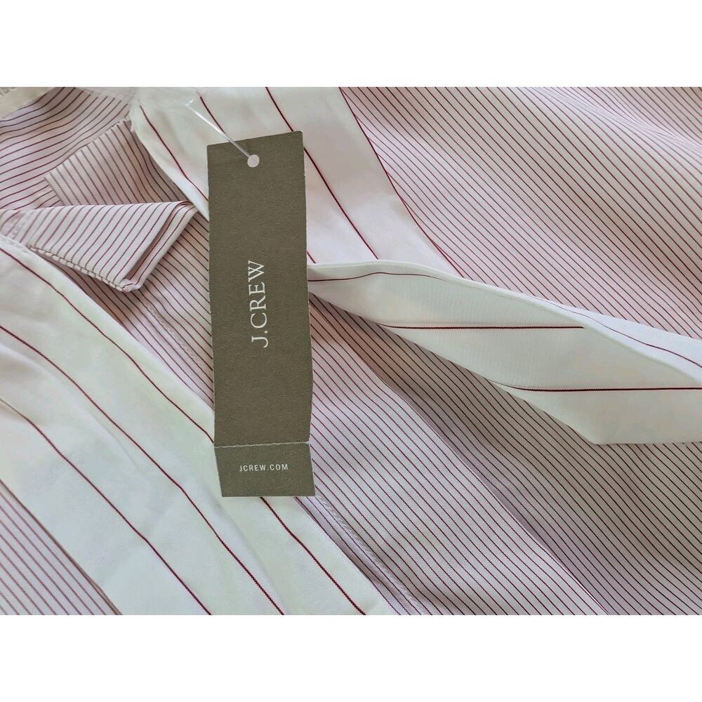 NWT J. Crew Striped Button Up Shirt Secretary Bow Size 8 - Picture 7 of 12